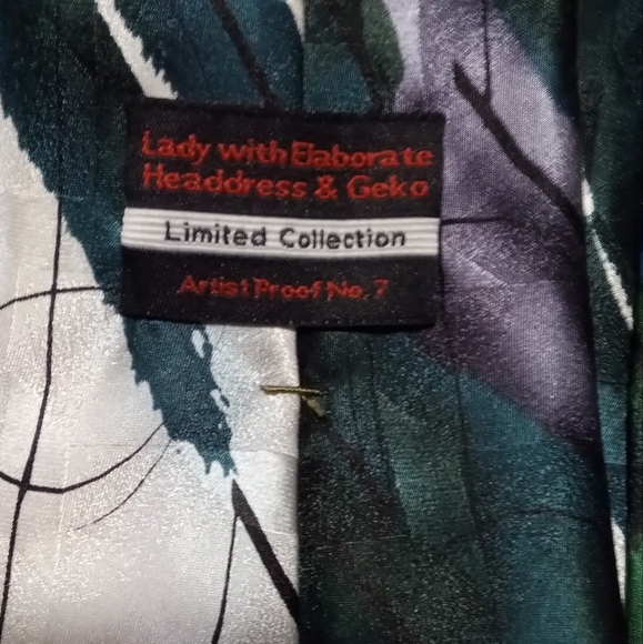 J. Garcia silk tie bundle.  1 orange, 1 green, 1 purple Preppy - Picture 4 of 7